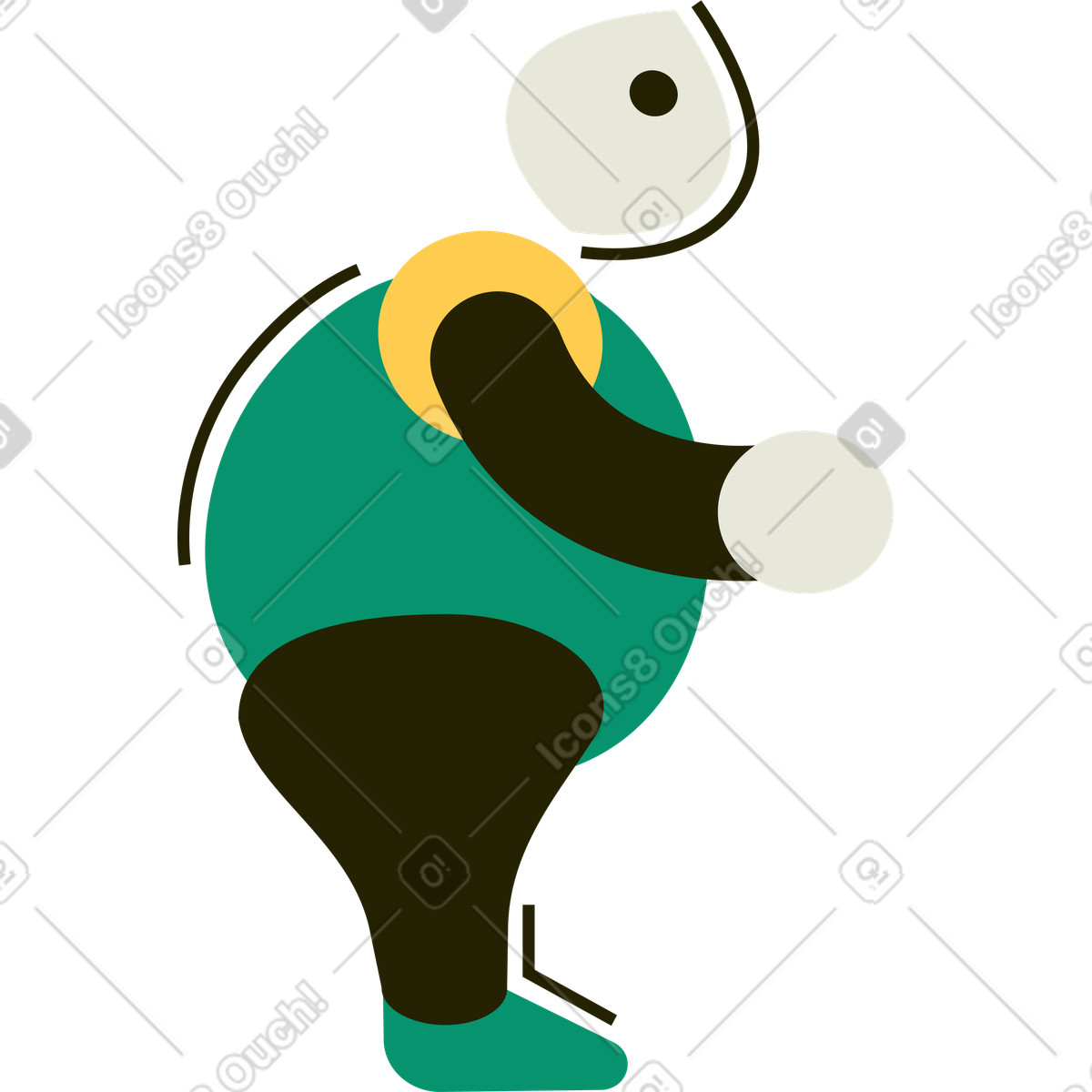 Illustration Homme dans le style Spot à télécharger aux formats PNG, SVG