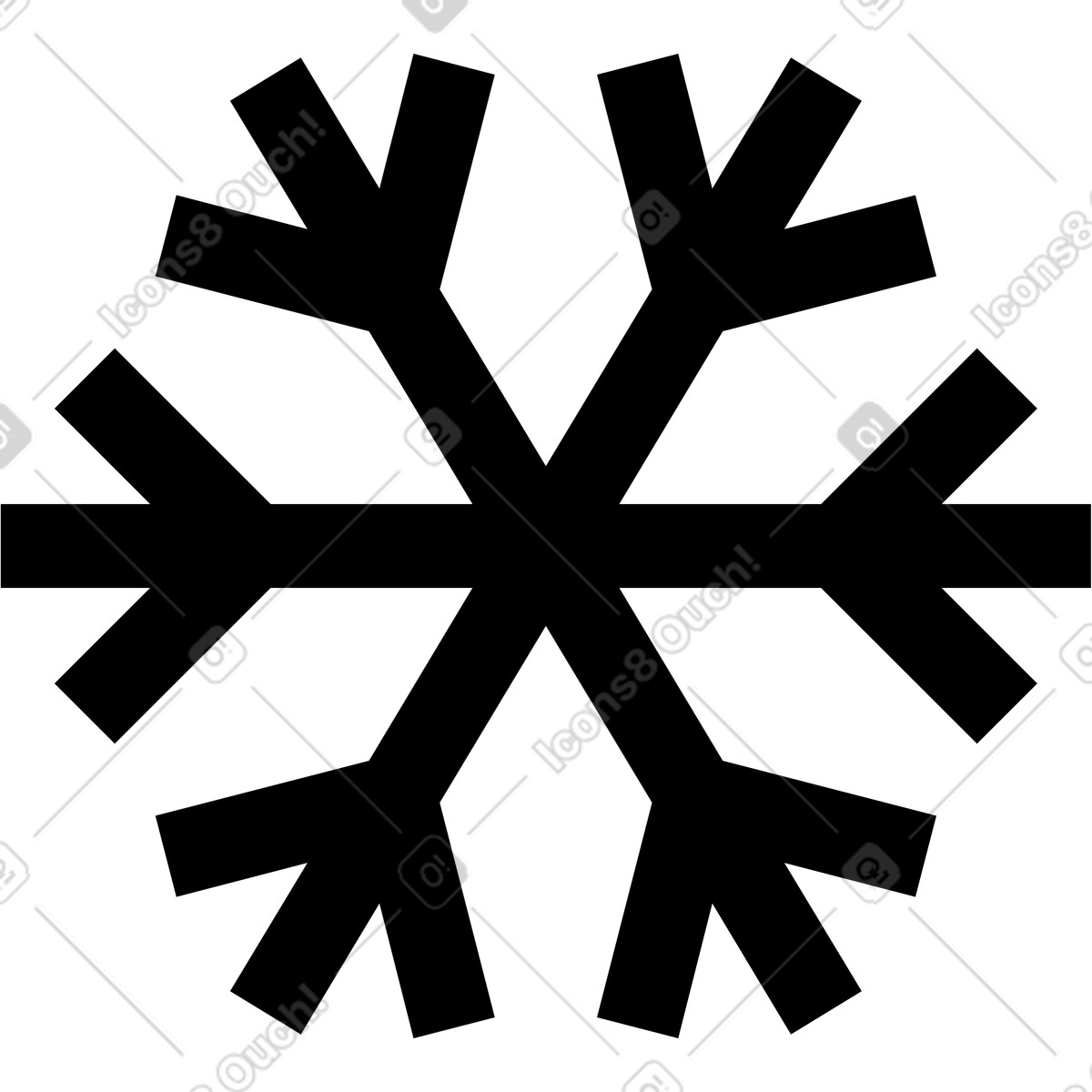Icon snowflake illustration in Memphis style download in PNG, SVG