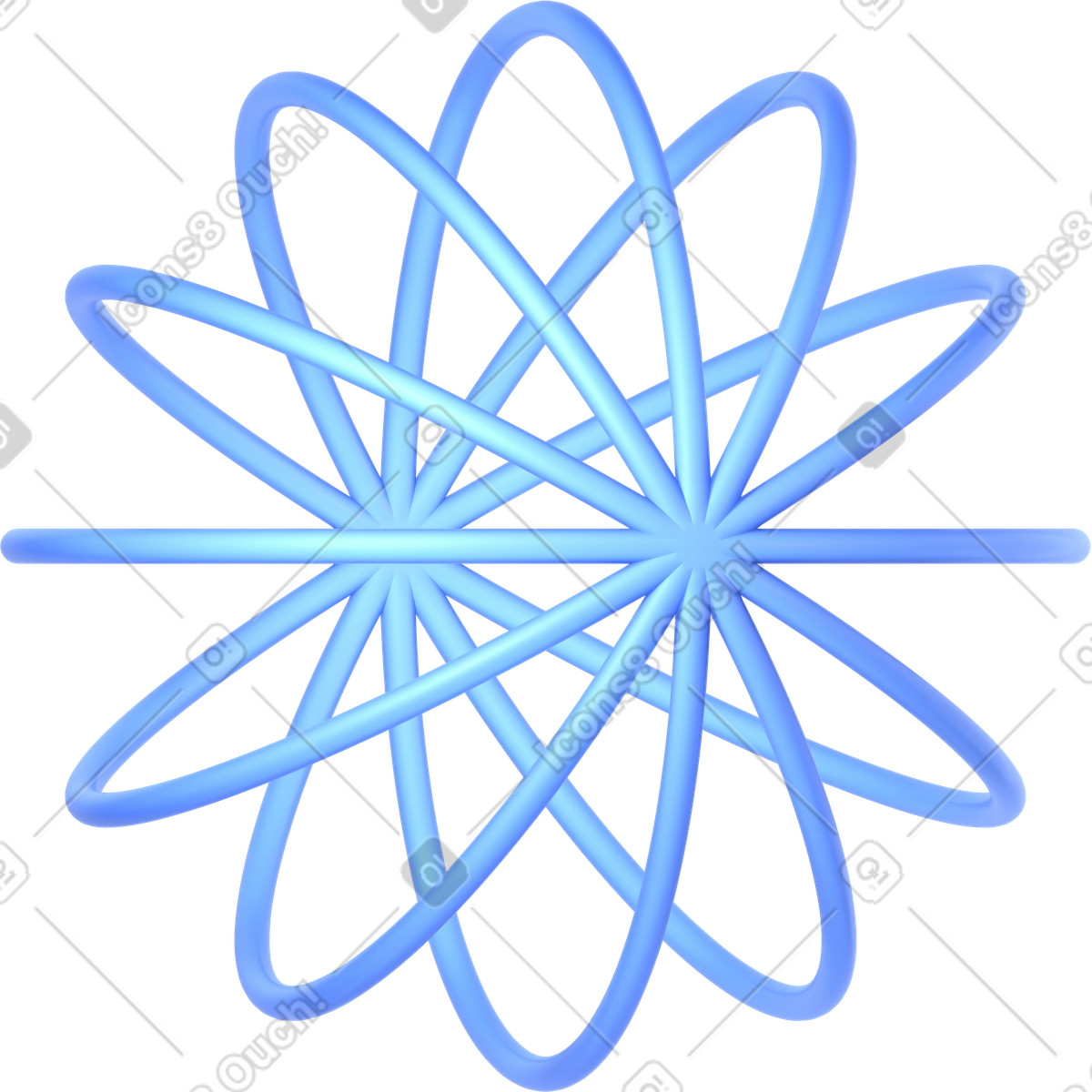 下载 3D Glassy 风格的 Abstract wireframe blue molecular structure 插画，支持 PNG、SVG 格式