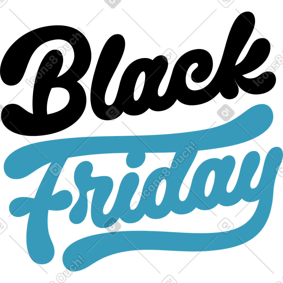 Scritte il testo del black friday illustrazione in stile Airy scarica in PNG, SVG