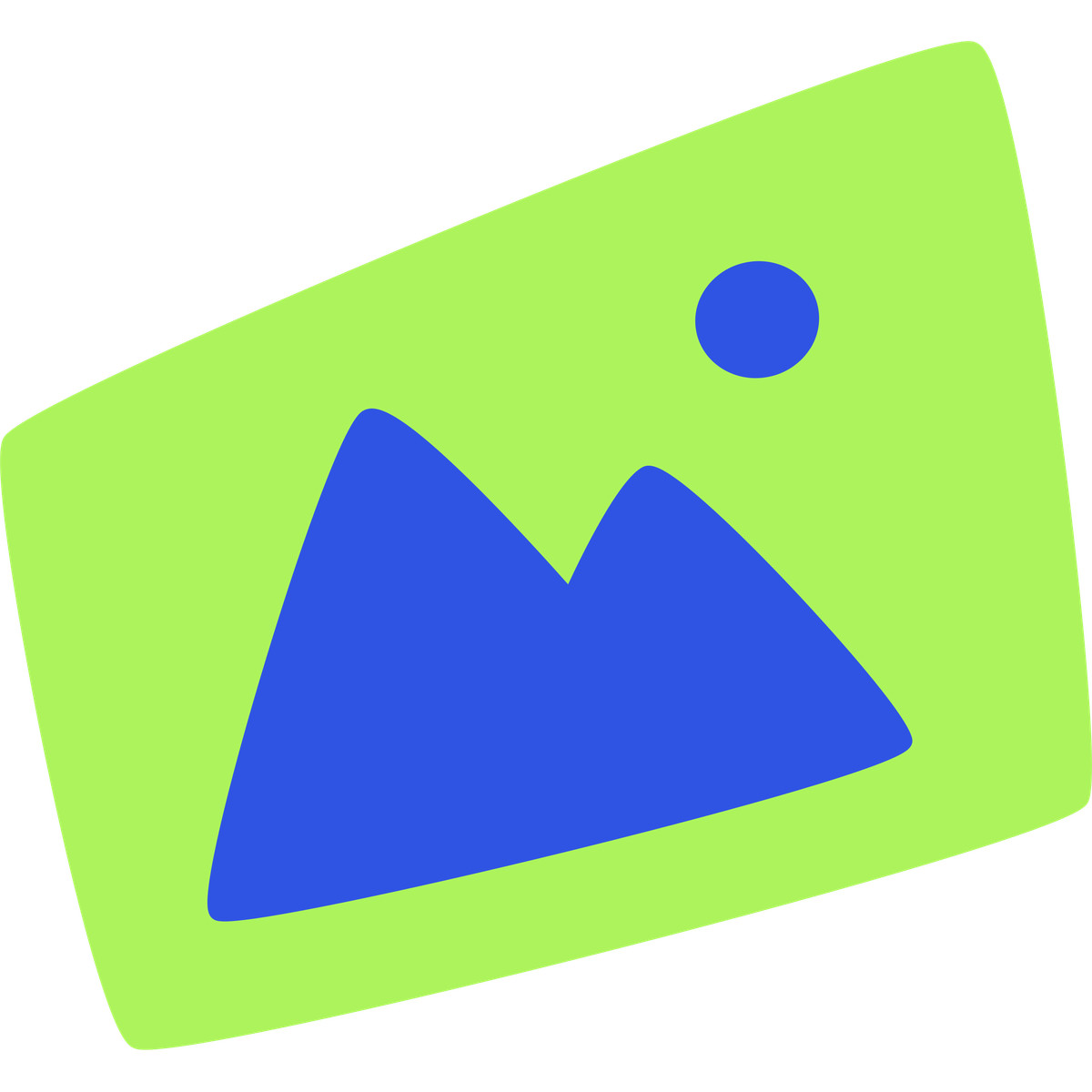 Image with mountains on green background illustration in Bouncy style download in PNG, SVG