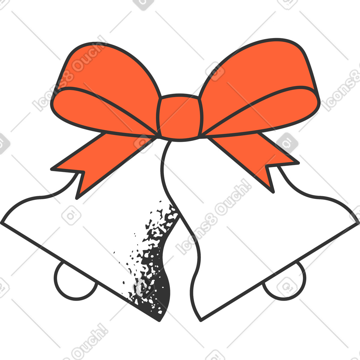 Jingle bells illustration in Crayon style download in PNG, SVG