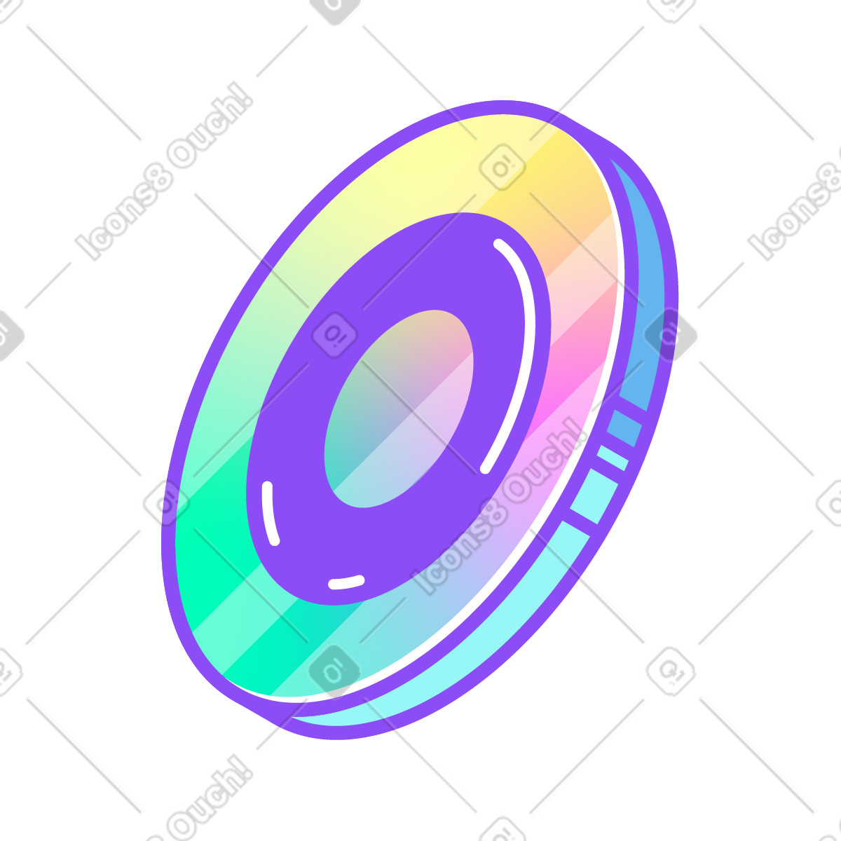Illustration Cible dans le style Holographic à télécharger aux formats PNG, SVG