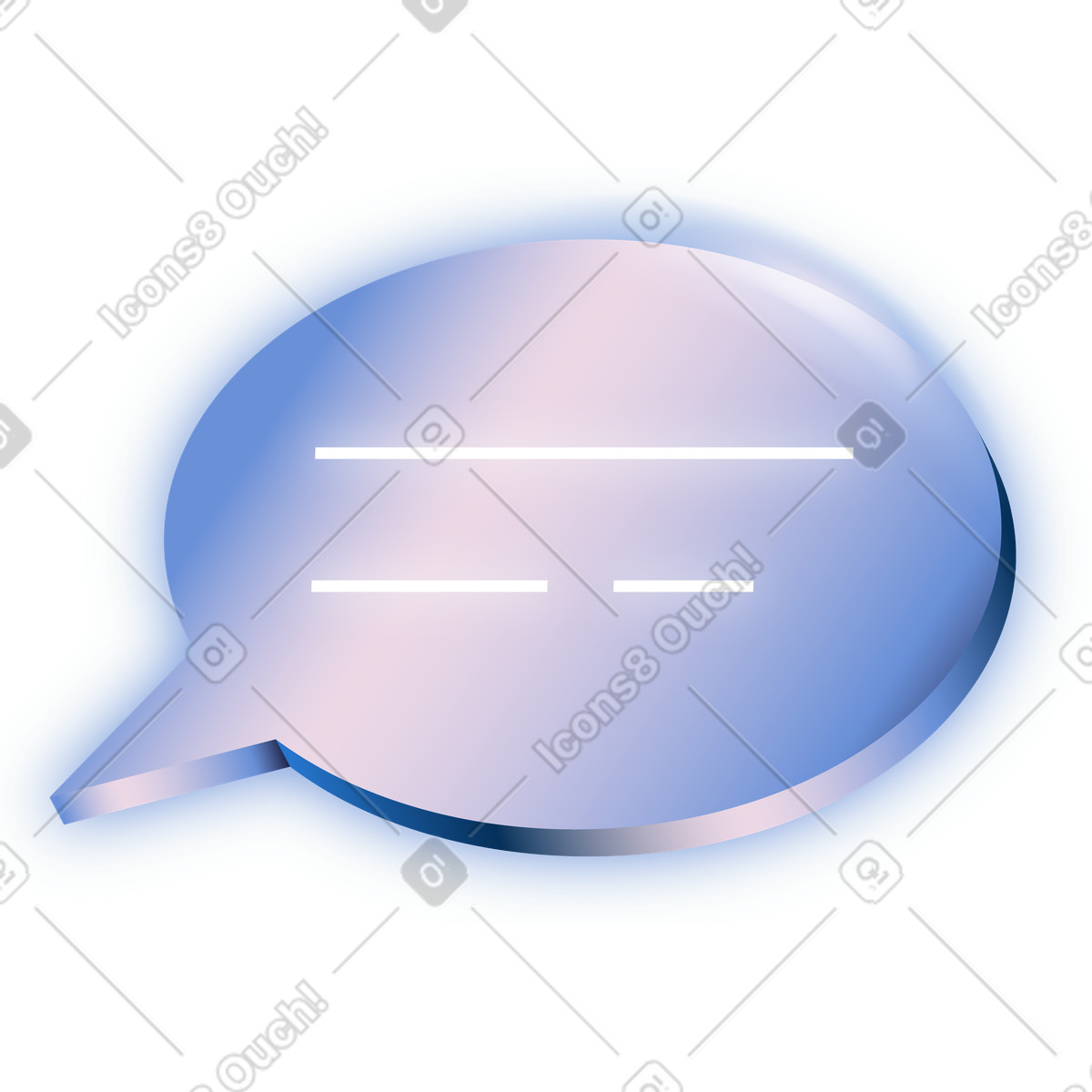 Dimension 스타일의 Bubble with text 일러스트레이션 PNG, SVG 다운로드