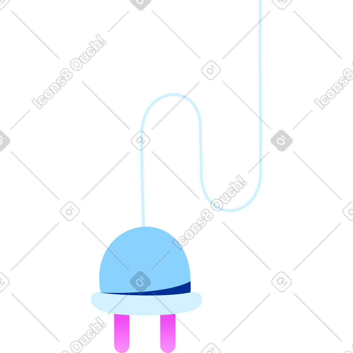 Ilustração de Plugue em no estilo Glossy para baixar em PNG, SVG