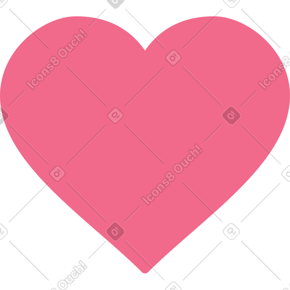 Illustration Coeur rose dans le style Juicy à télécharger aux formats PNG, SVG