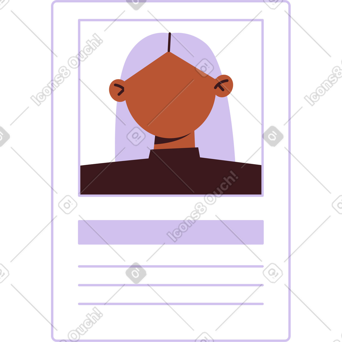 Blank resume illustration in Folks style download in PNG, SVG