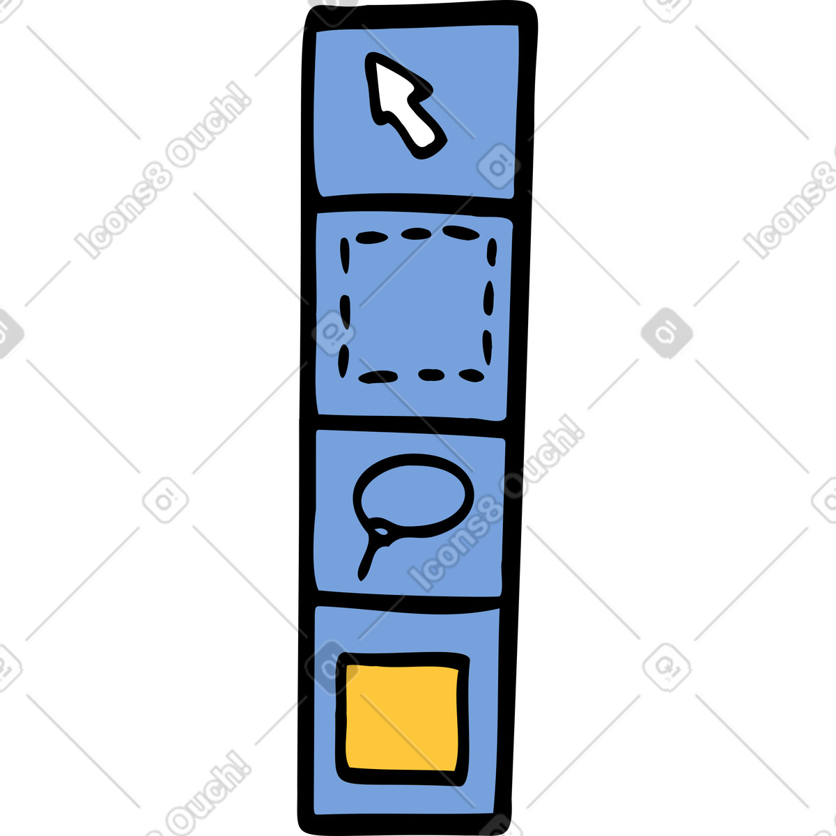 Ui design program illustration in Comic style download in PNG, SVG