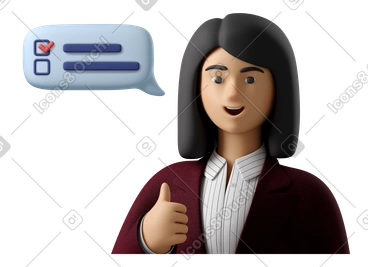 좋은 일을 위해 엄지손가락을 포기하는 여자 PNG, SVG