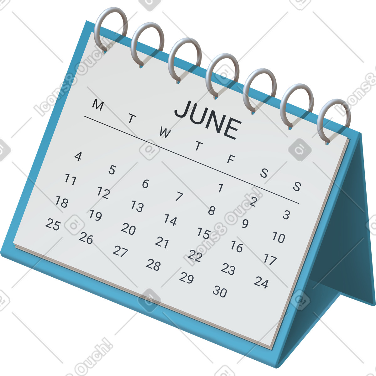 Calendar illustrazione in stile Props scarica in PNG, SVG
