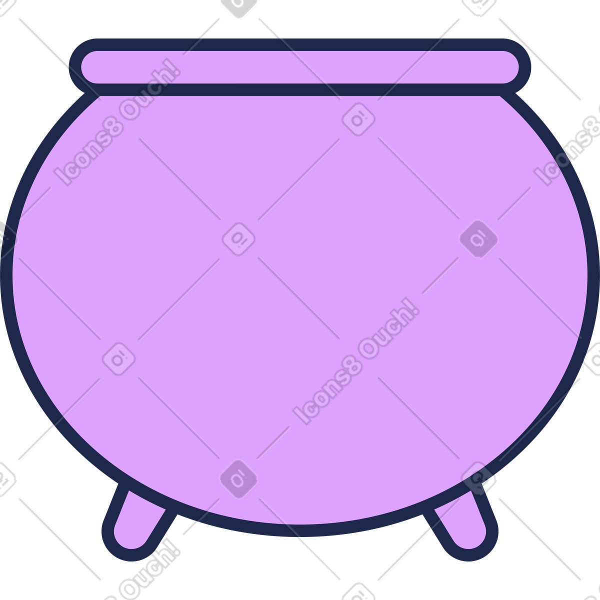 Illustration Chaudron pour potion dans le style Outline à télécharger aux formats PNG, SVG
