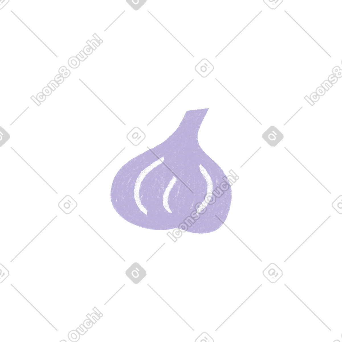 Ilustración Purple garlic en estilo Tutti a descargar en PNG y SVG