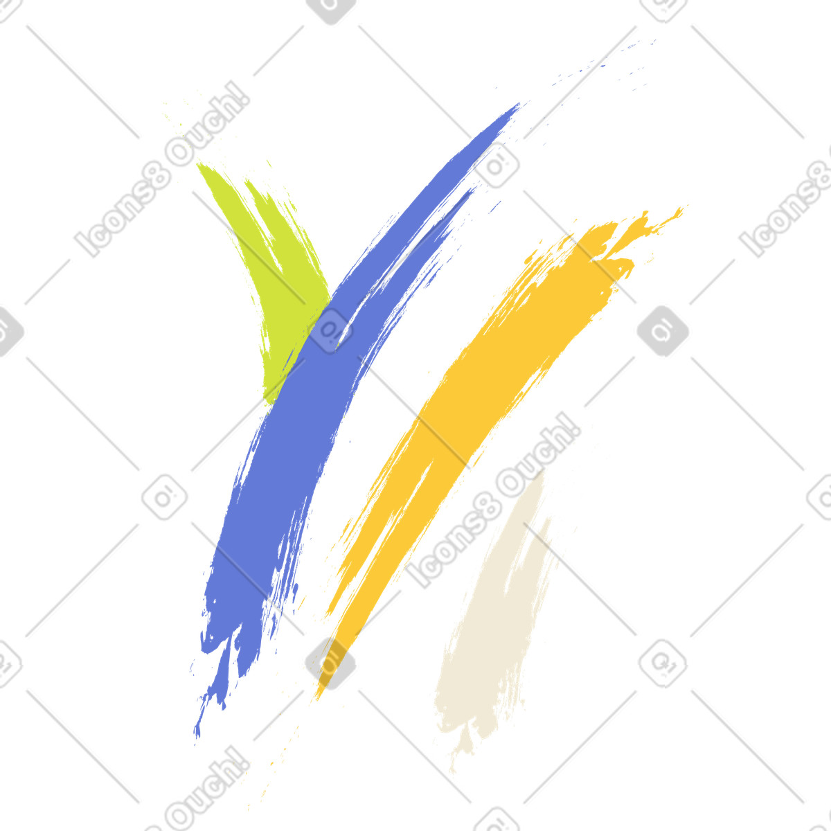 Painting with strokes illustration in Juicy style download in PNG, SVG