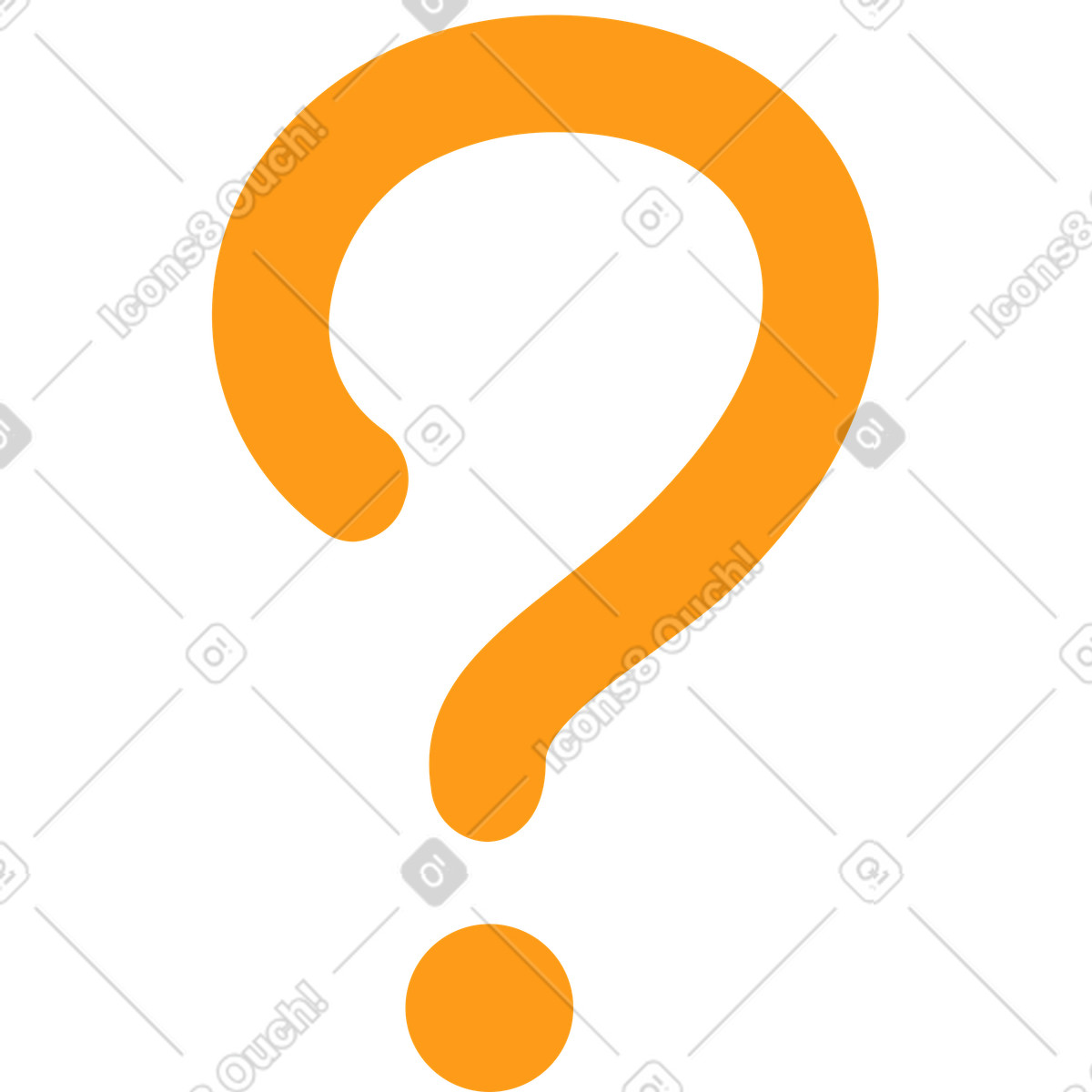 Interrogative question yellow illustration in Kingdom style download in PNG, SVG