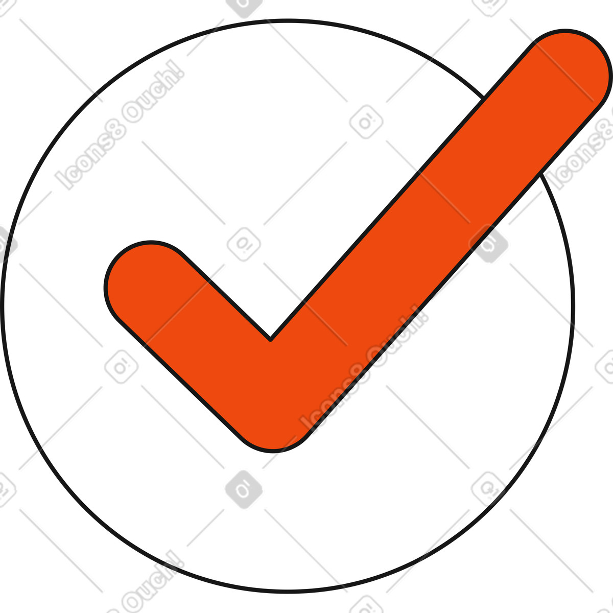下载 Bloom 风格的 Red check mark in circle 插画，支持 PNG、SVG 格式