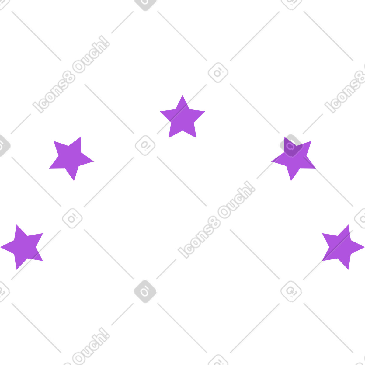 Grapy スタイルの 半円の 5 つの星 のイラストをPNG、SVG形式でダウンロード