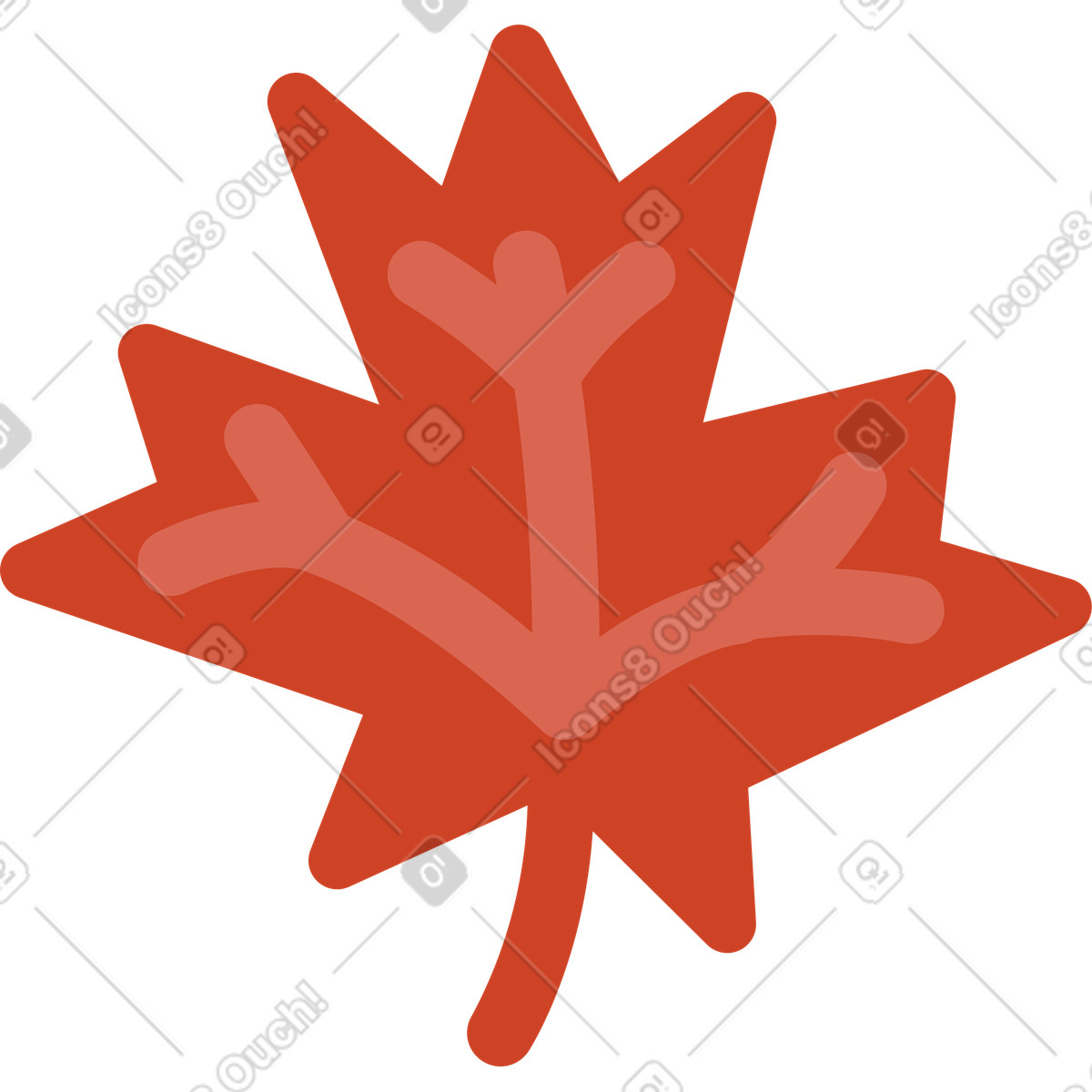Arabica スタイルの カエデの葉 のイラストをPNG、SVG形式でダウンロード