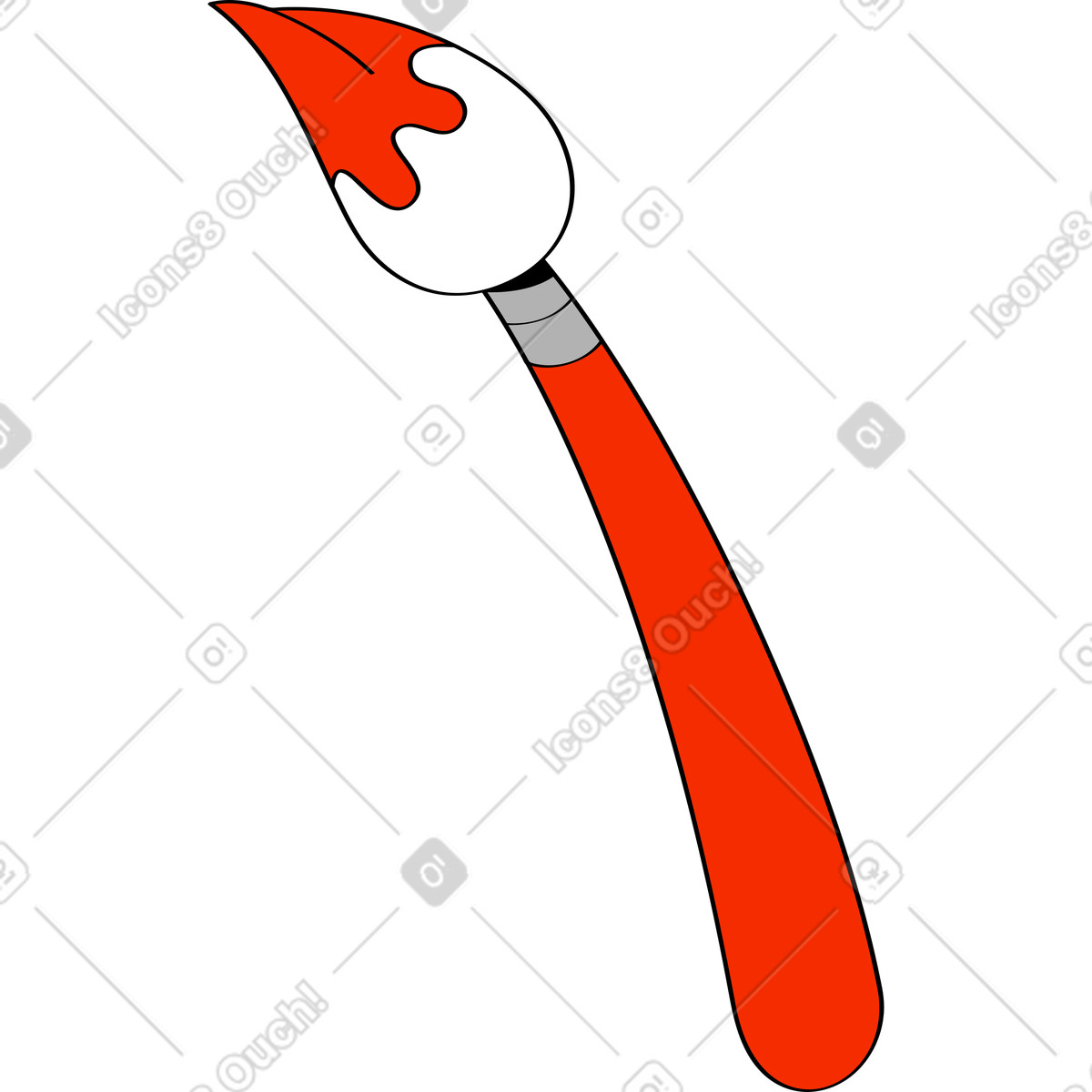 Ilustración Cepillo en estilo Looney a descargar en PNG y SVG