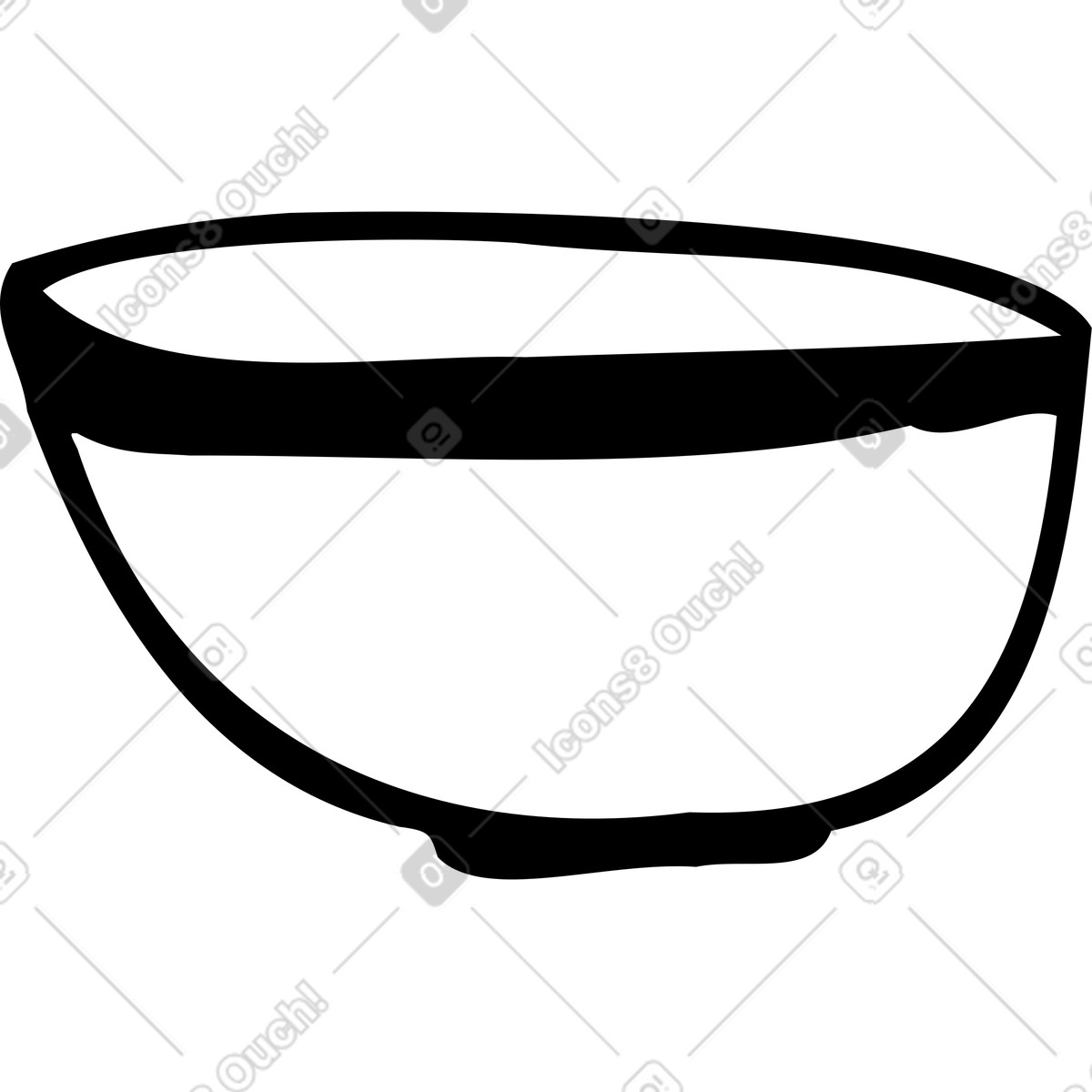 Illustration Bol avec un design linéaire dans le style Marks à télécharger aux formats PNG, SVG