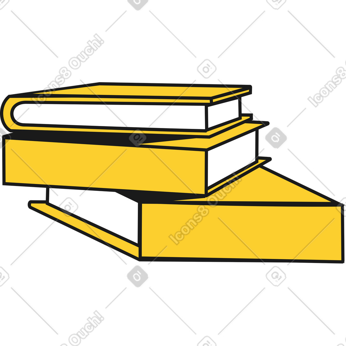 Ilustração de Pilha livros em no estilo Taxi para baixar em PNG, SVG