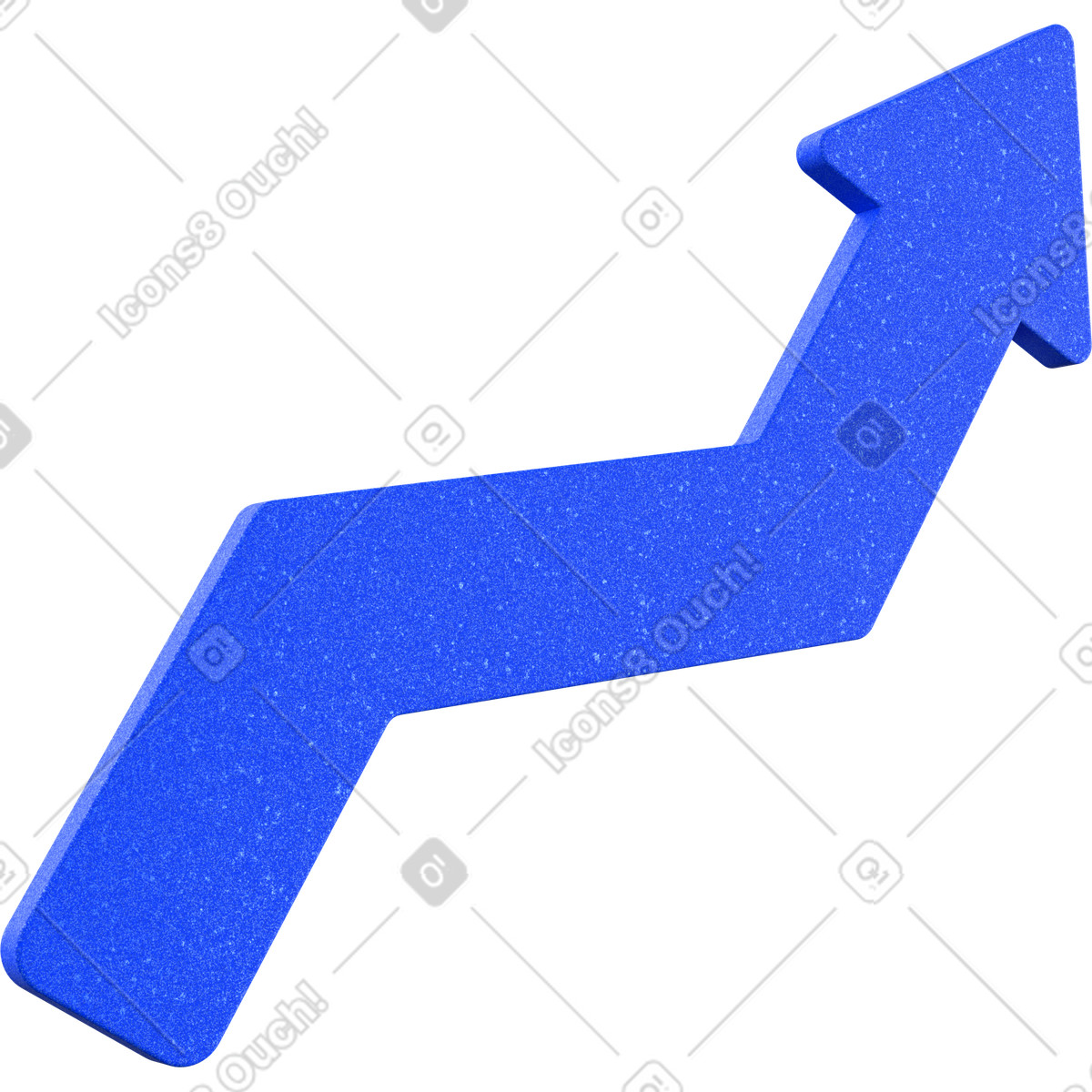 Blauer pfeil-Illustration im 3D Enterprise-Stil als Download in PNG, SVG