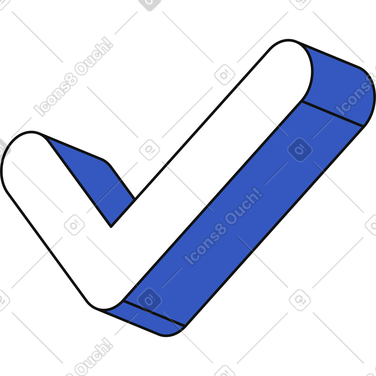 Segno di spunta illustrazione in stile Techny scarica in PNG, SVG