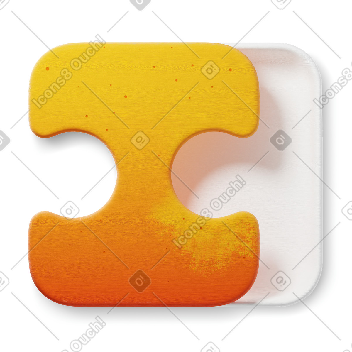 Orange puzzle piece, Problem solving and logic illustration in 3D Microsoft Fluent style download in PNG, SVG