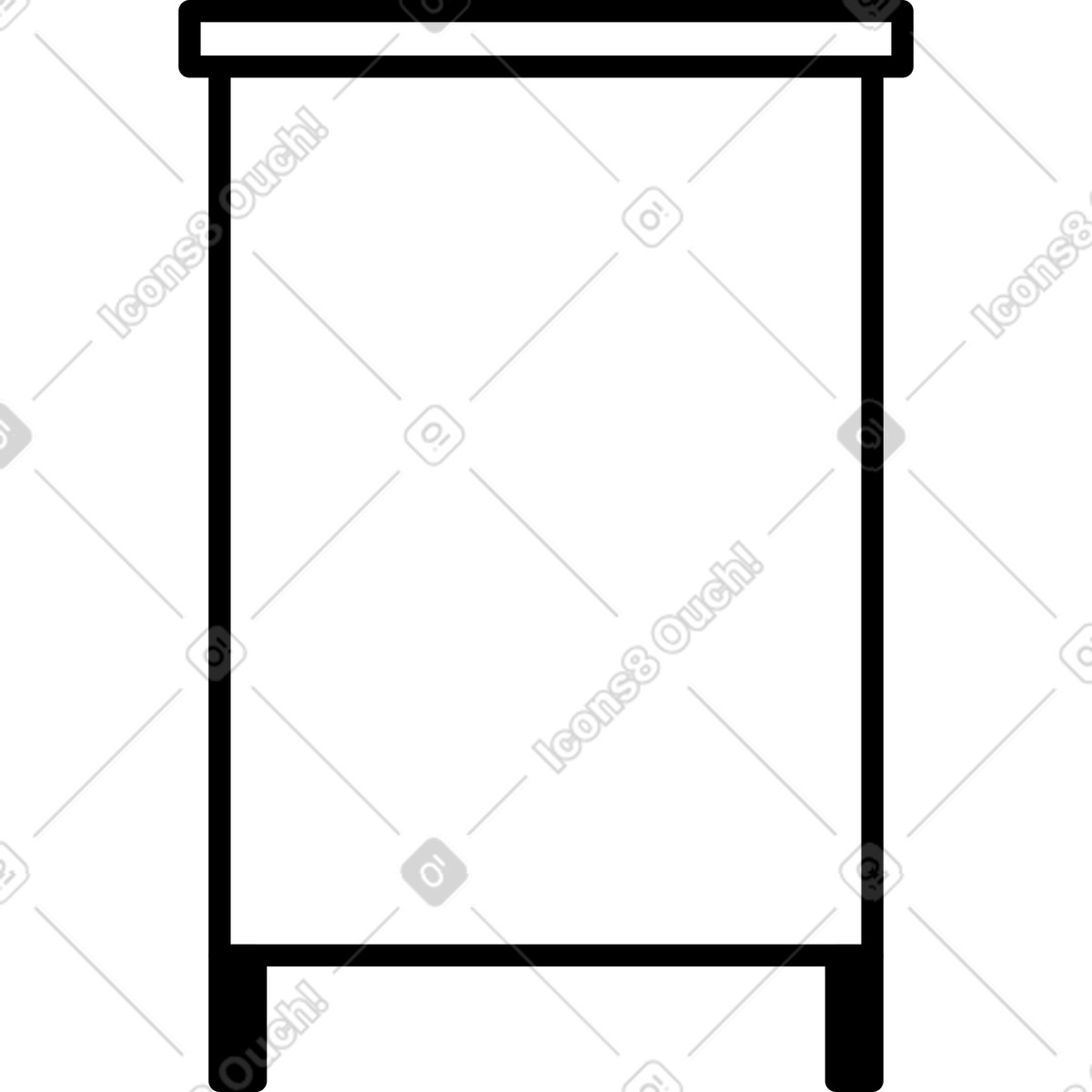 Illustration Meuble de rangement blanc dans le style Transistor à télécharger aux formats PNG, SVG