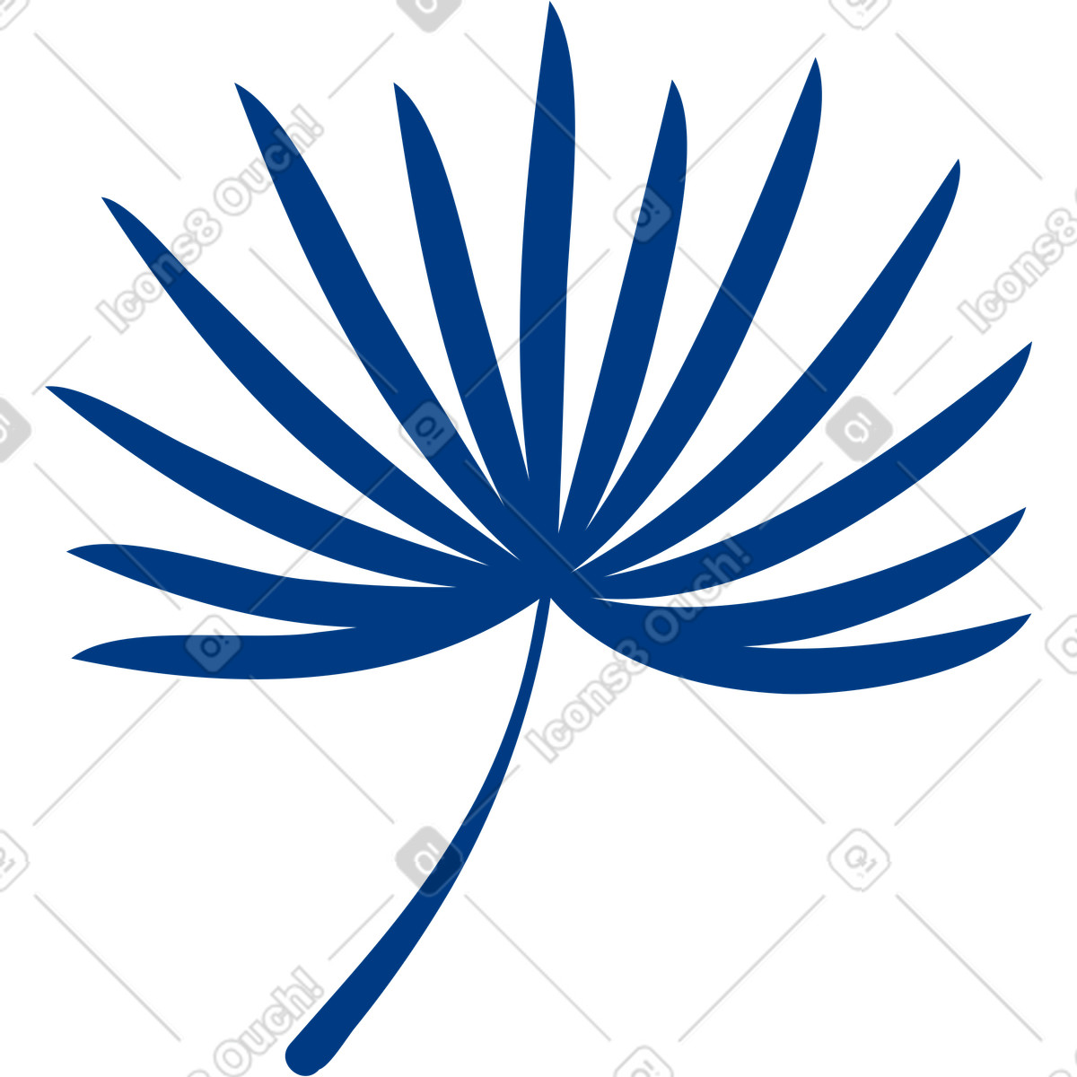 Ilustración Hoja de palma en estilo Urban a descargar en PNG y SVG