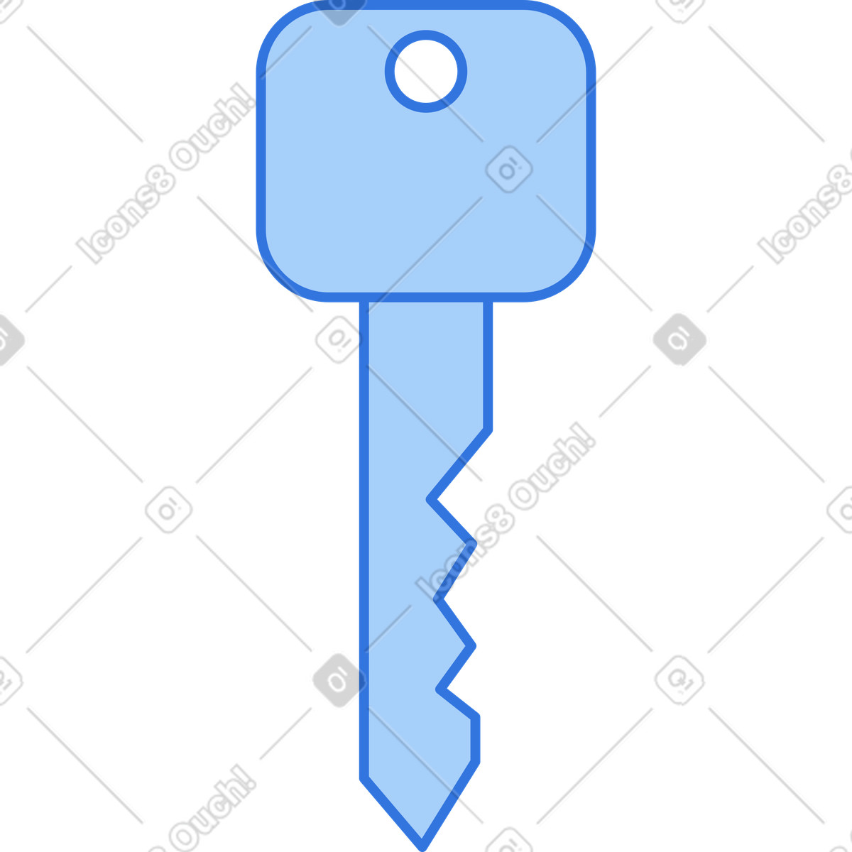 Ilustración Llave en estilo Sky a descargar en PNG y SVG