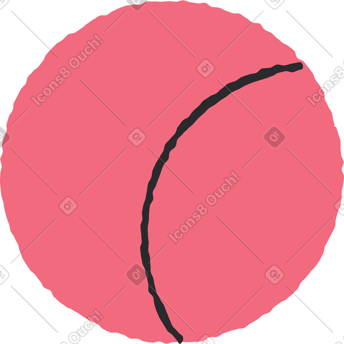 Ilustración Pelota en estilo Pablo a descargar en PNG y SVG
