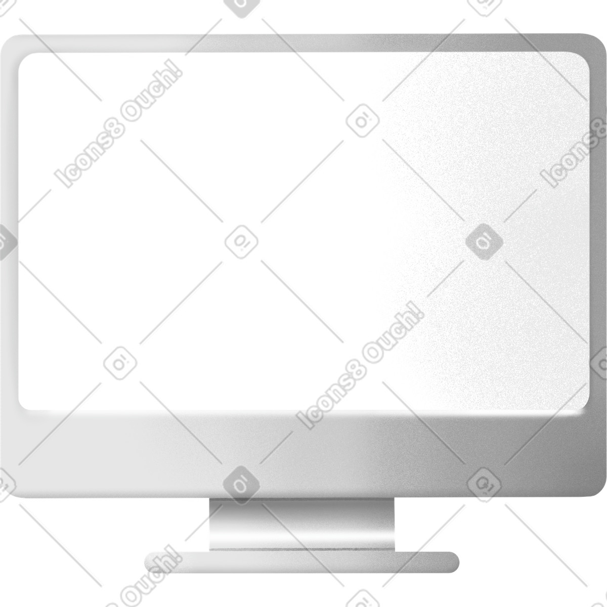 Computer monitor illustration in Joy style download in PNG, SVG