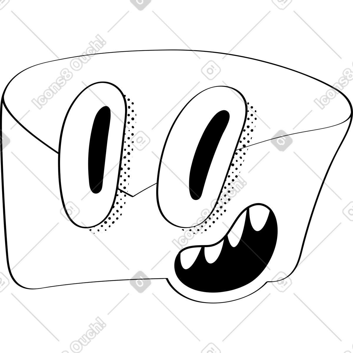Brief-Illustration im Looney-Stil als Download in PNG, SVG