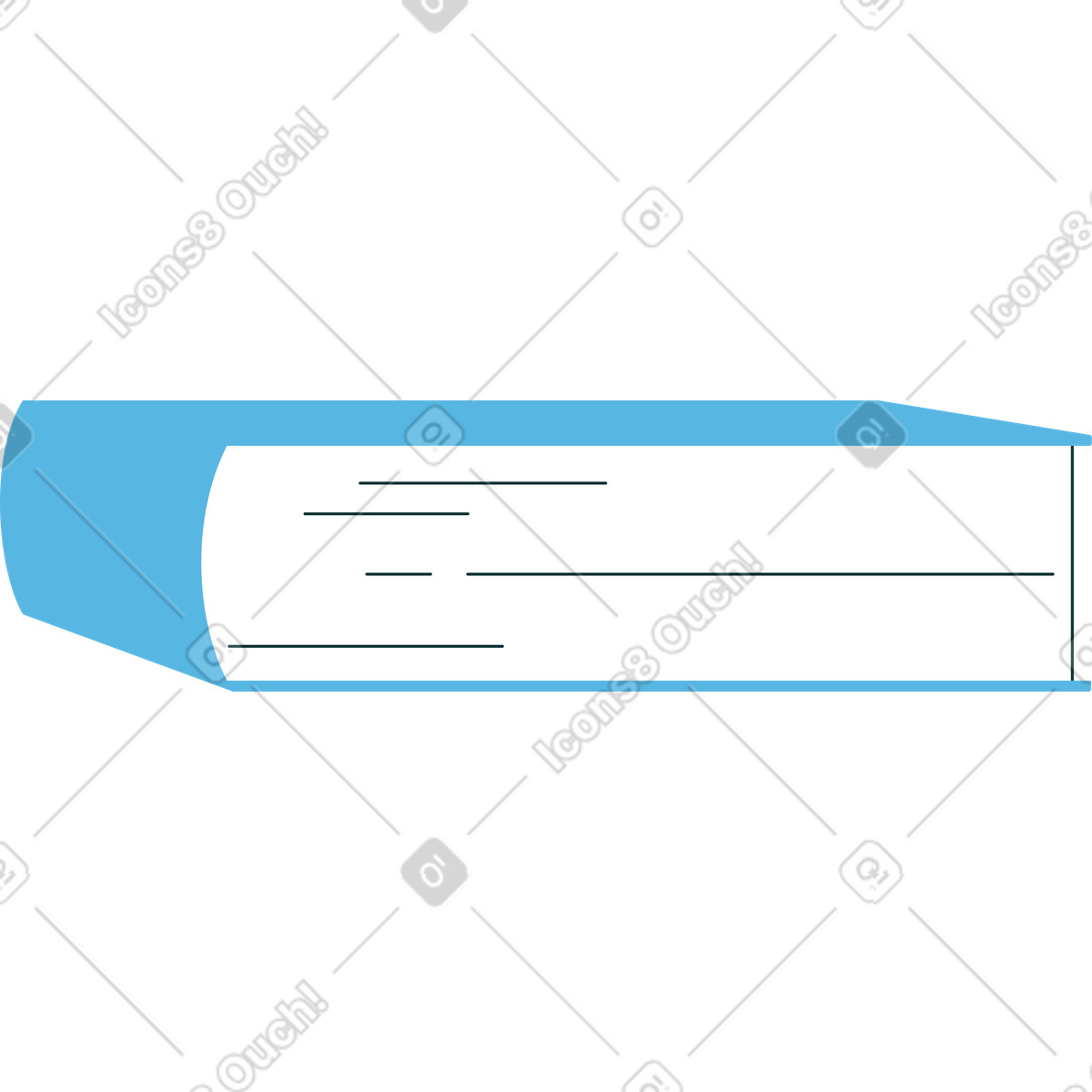 Ilustración Gran libro azul en estilo Florid a descargar en PNG y SVG