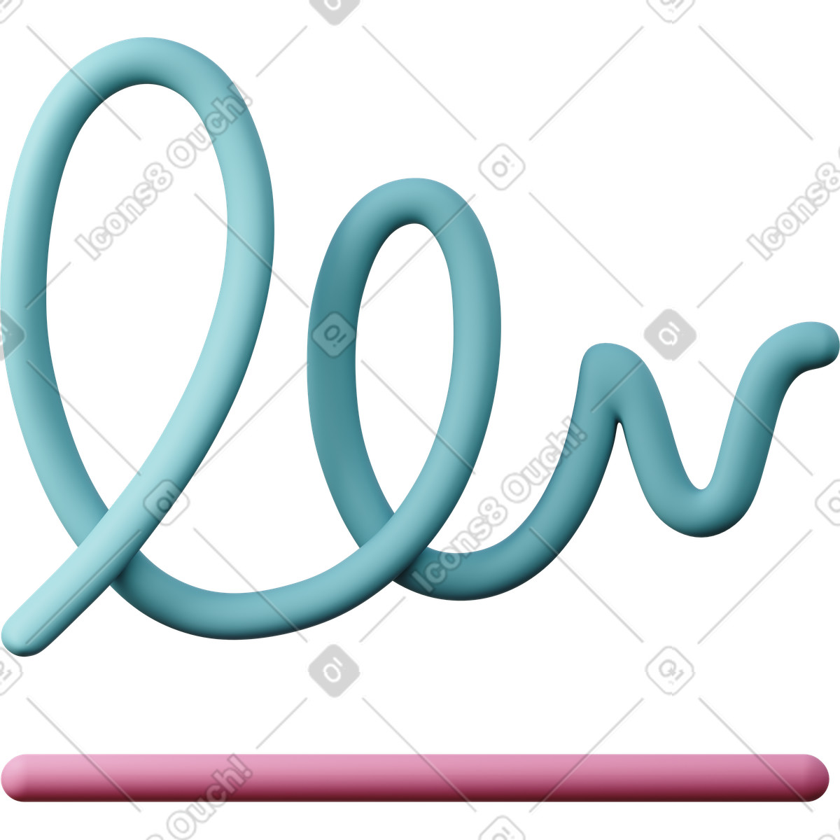 下载 3D Sugary 风格的 Signature 插画，支持 PNG、SVG 格式