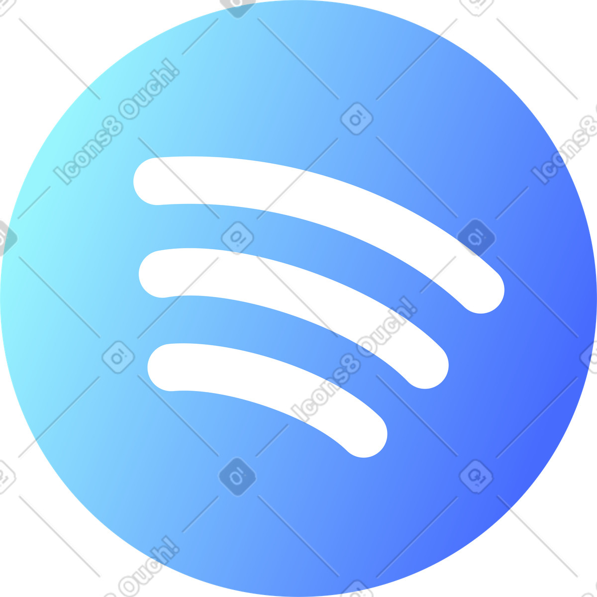 Icona logo spotify illustrazione in stile Azure scarica in PNG, SVG