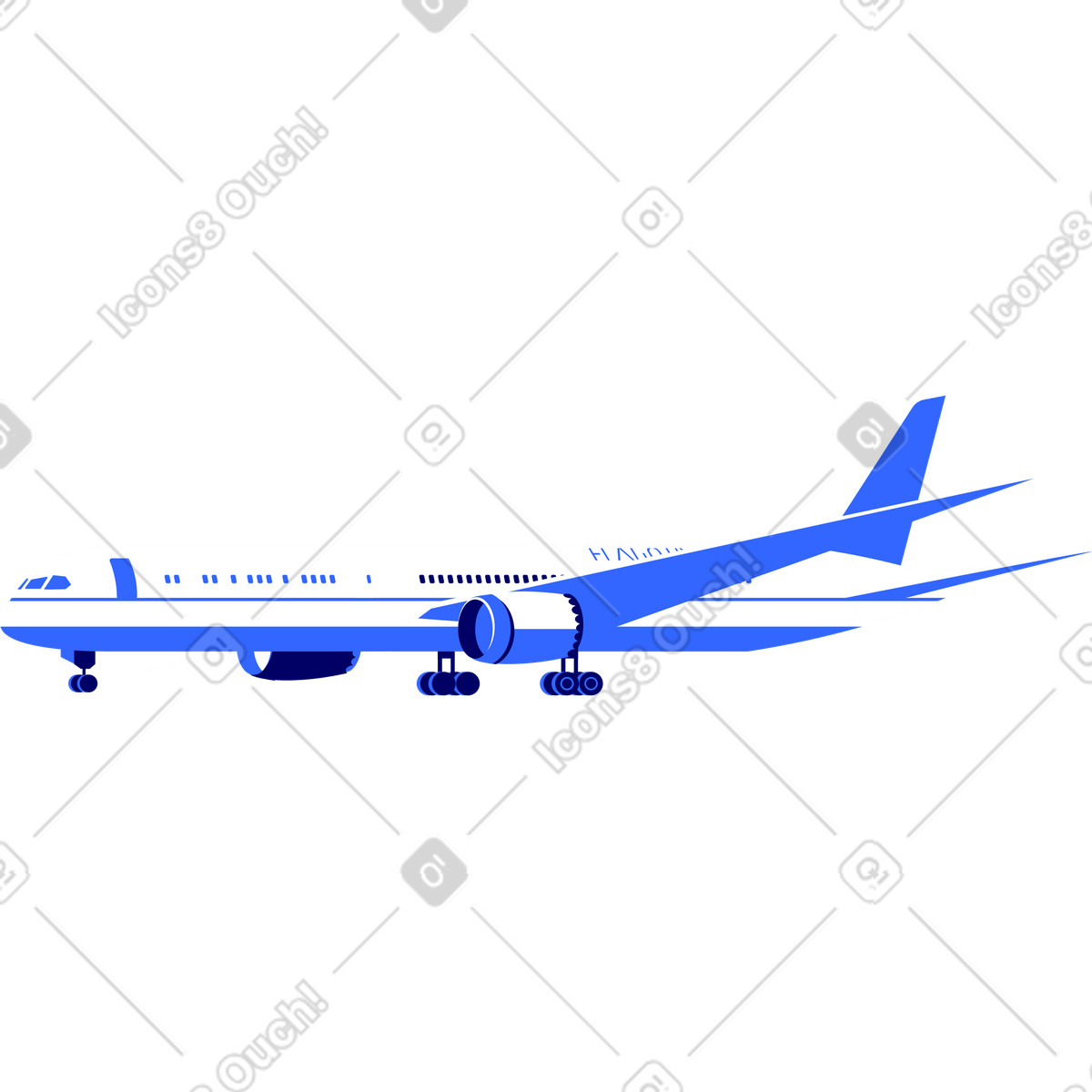 下载 Lounge 风格的 飞机 插画，支持 PNG、SVG 格式