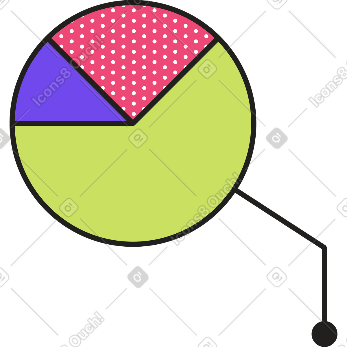 Grafico rotondo multicolore illustrazione in stile Dazzle scarica in PNG, SVG