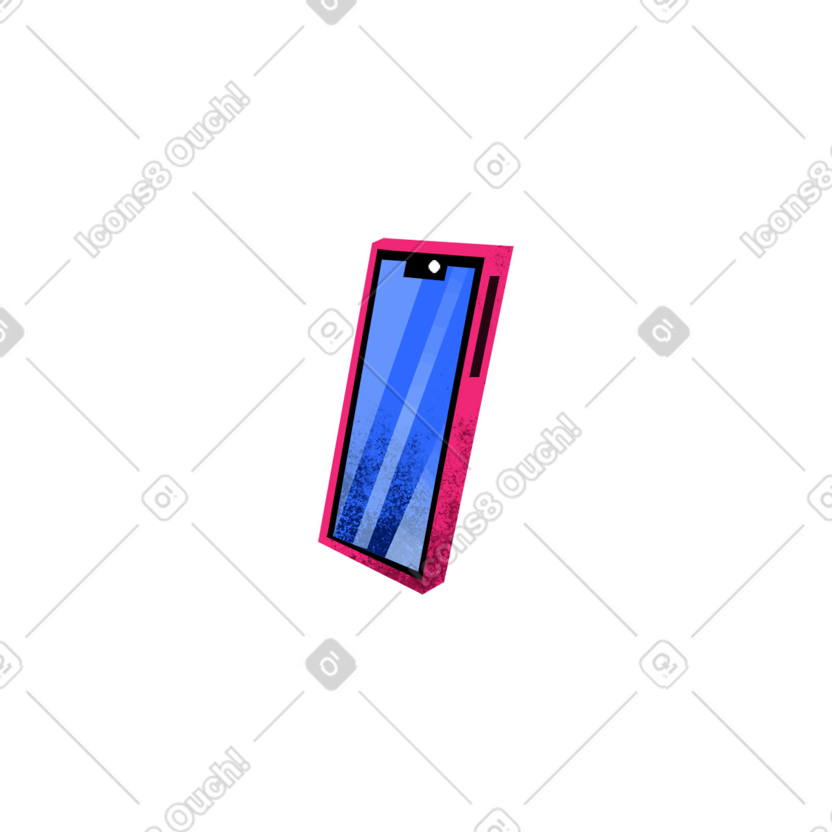 Иллюстрация Mobile phone in a pink case в стиле Flare — скачать в форматах PNG, SVG
