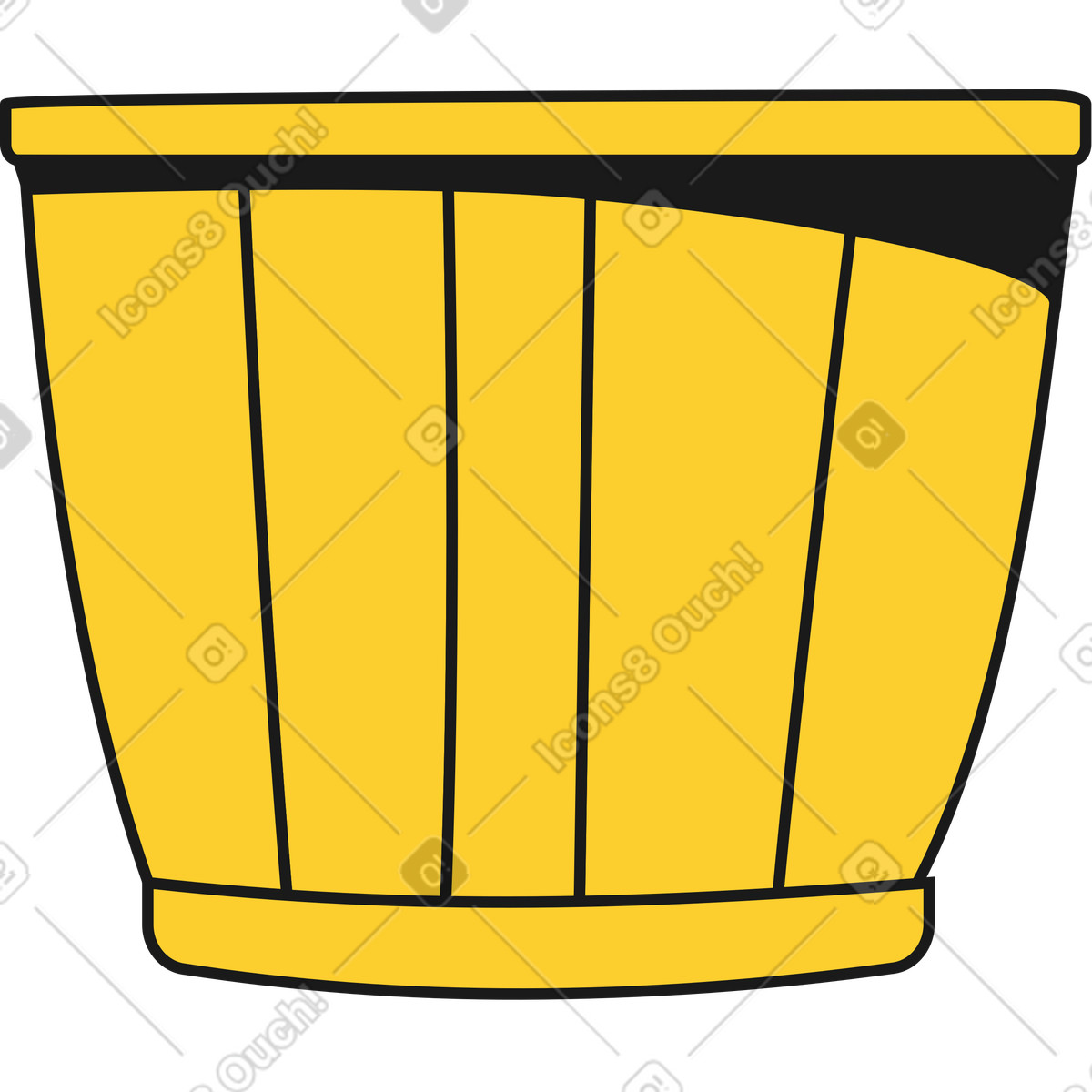 Vaso di fiori illustrazione in stile Taxi scarica in PNG, SVG