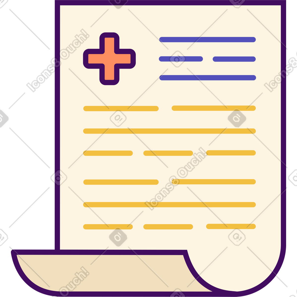 Illustration Document médical dans le style Simplistic à télécharger aux formats PNG, SVG