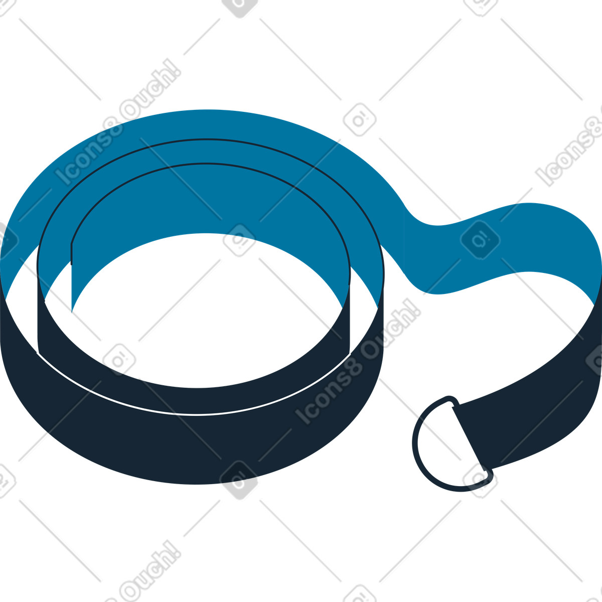 Illustration Sangle de yoga dans le style Indigo à télécharger aux formats PNG, SVG