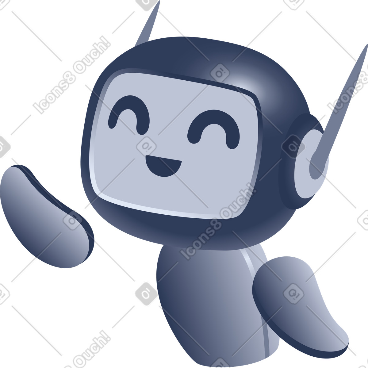 Illustration Robot dans le style Lucent à télécharger aux formats PNG, SVG