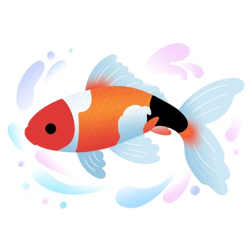 A close-up of a koi fish showcasing its vibrant scales, which display a range of colors including orange, white, and black. The scales have a glossy texture that reflects light, creating a shimmering effect. The fish is gently swimming, with its fins elegantly extended. The background is filled with soft, flowing water patterns that enhance the sense of movement around the koi fish.