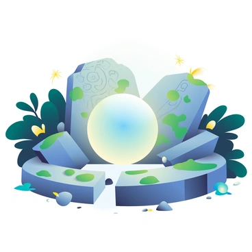 A glowing arcane portal is opening in the center of a stone circle. The portal emanates a bright blue light, casting a soft glow on the surrounding stones, which are weathered and have intricate carvings. The circle consists of large, uneven stones, each covered in patches of green moss. Small rocks and pebbles are scattered on the ground around the circle. The area is surrounded by dense foliage, with dark green leaves providing a natural frame for the scene. A few fireflies are visible, flickering around the portal, adding a touch of magic to the atmosphere.