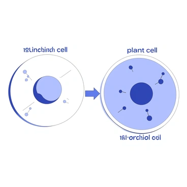 A split-screen illustration displaying "metaphase 1" occurring in both "animal" and "plant" cells. On the left side, the "animal cell" is depicted with visible chromosomes arranged at the equatorial plate. The centrioles are positioned at opposite poles, and spindle fibers are extending from the centrioles towards the chromosomes. On the right side, the "plant cell" is shown with chromosomes also aligned at the equatorial plane. The cell wall is clearly defined, and the presence of a large central vacuole is visible in the background. Spindle fibers are emerging from the microtubule organization center towards the chromosomes.