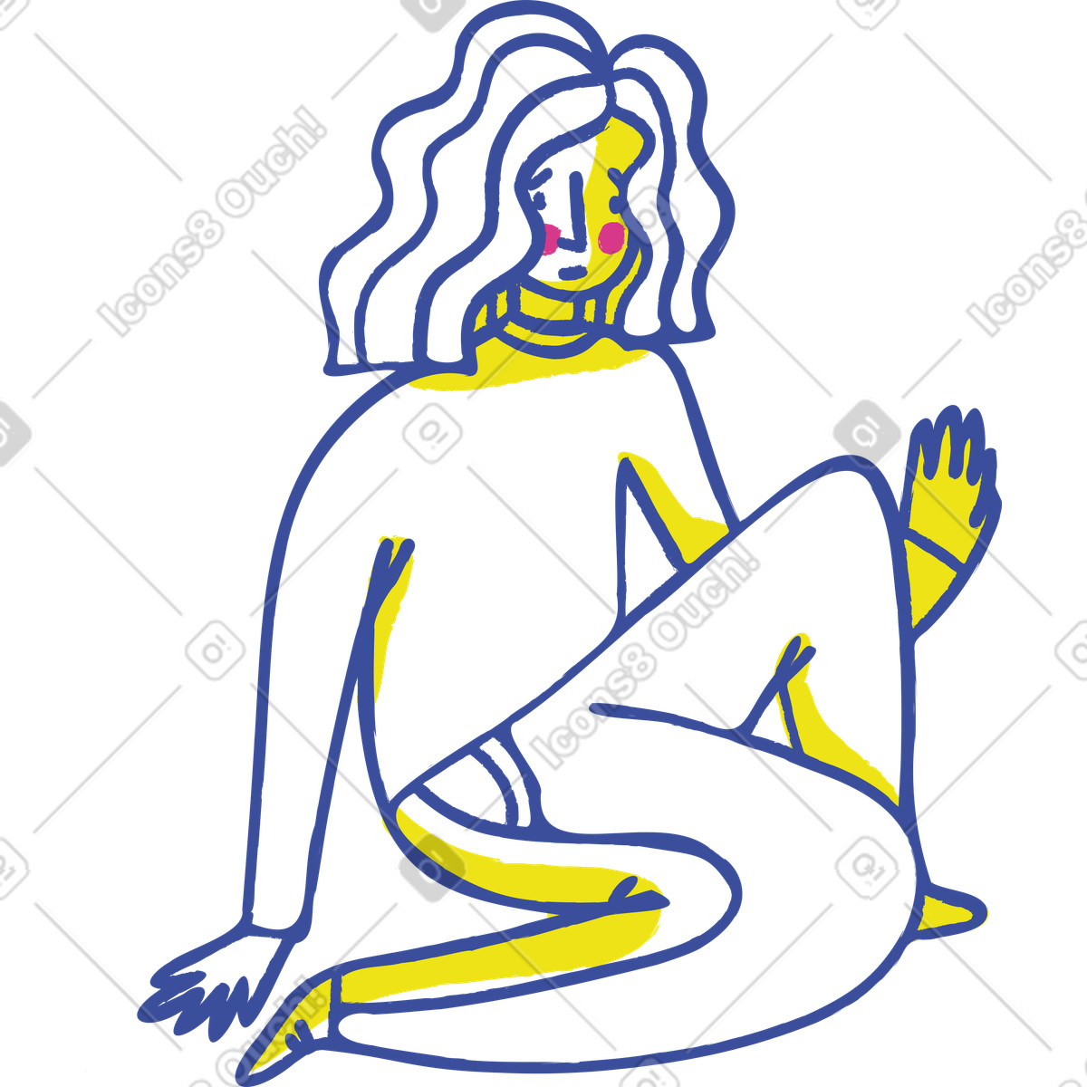 Ilustración Mujer en estilo Lime a descargar en PNG y SVG