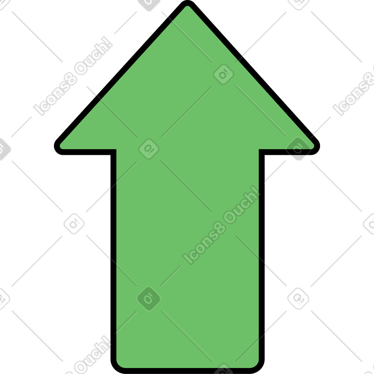 Ilustración Flecha de descarga en estilo Kindy a descargar en PNG y SVG