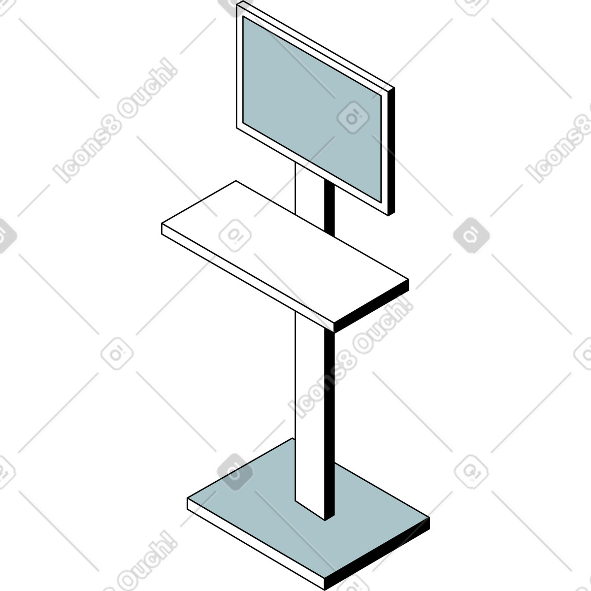 Ilustración Monitores de pacientes en estilo Isometric a descargar en PNG y SVG