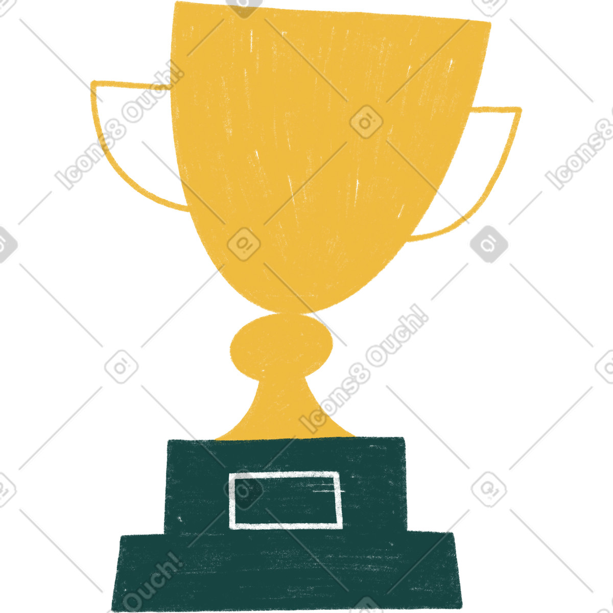 Golden cup-Illustration im Tutti-Stil als Download in PNG, SVG